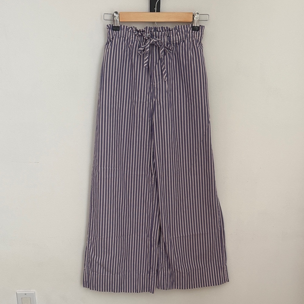 Kimchi Blue Striped Wide Leg Pants - Purple and White